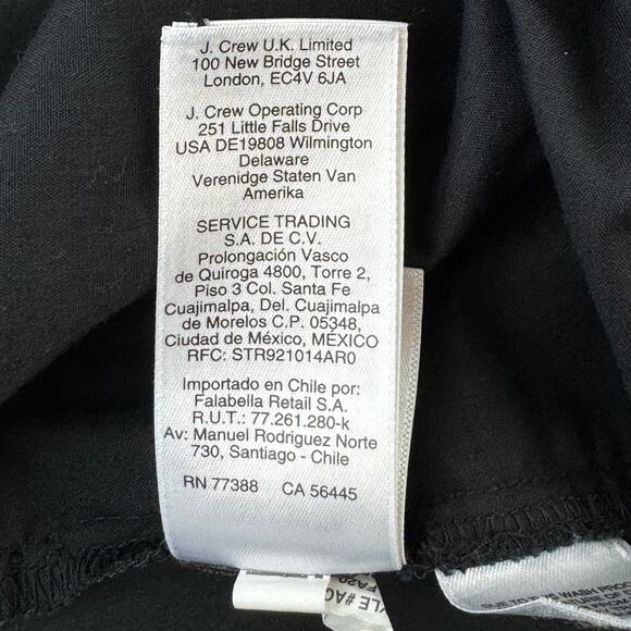 J.Crew Black Cotton Poplin Tapered Paper-bag High Waist Crop Ankle Pants Size 4 - Picture 11 of 15